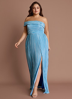 Robe Longue Bleu Poussiéreux Isolde image9