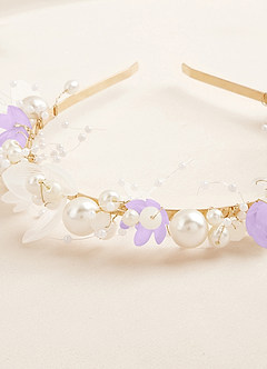 front Pearl Floral Headband