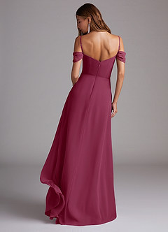 Azazie Marley Bridesmaid Dresses Mulberry A-Line Off the Shoulder Chiffon Convertible Dress image7