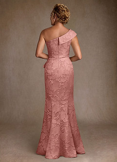 Azazie Hampton Mother of the Bride Dresses Rosette Mermaid One Shoulder Floral Burnout Dress image3