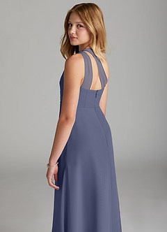 Azazie Maive Junior Stormy A-Line Pleated Chiffon Dress image6