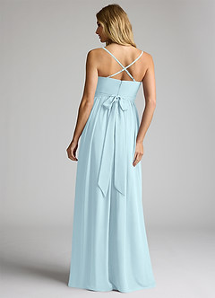 Azazie Llana Maternity Bridesmaid Dresses A-Line Chiffon Floor-Length Dress image2