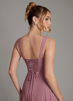 Azazie Agustina Bridesmaid Dresses Amethyst Mermaid Corset Chiffon Dress image2