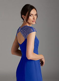Azazie Blanchett Mother of the Bride Dresses Royal Blue Mermaid Sequins Chiffon Dress image6