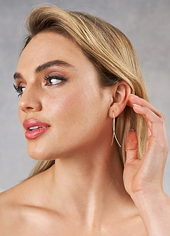 front Pendientes minimalistas de metal