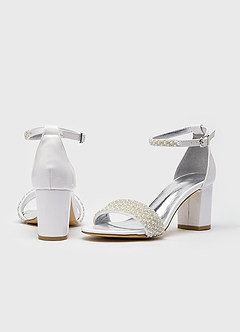 front Escarpins à talons compensés en cristal et perles