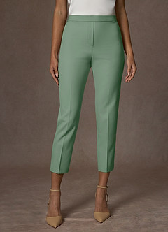front Kennedy Matcha Structured Stretch Dress Pants