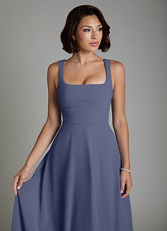 Azazie Azaria Brautjungfernkleider A-Linie Korsett Chiffon Kleid Sturm image3