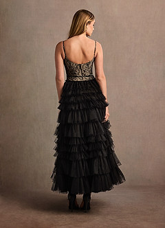 Leia Black Ruffle Maxi Dress image7