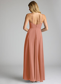 Azazie Akita Robes de demoiselle d'honneur Robe Trapèze en Mousseline de soie Mai Tai image4