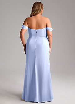 Azazie Saige Bridesmaid Dresses Ice A-Line Off the Shoulder Chiffon Convertible Dress image15