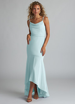 Azazie Summer Jurken voor thuis passen Jurk van Chiffon met Zeemeermin Schop cowl Amethist image1