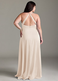 Azazie Davis Bridesmaid Dresses White Alabaster A-Line Pleated Stretch Satin Dress image8
