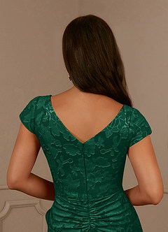 Azazie Roya Mère de la mariée Robes Robe Sirène en Blumen-Burnout Rayé émeraude image6