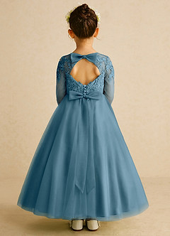 Azazie Precious Flower Girl Dresses Bermuda A-Line Lace Tulle Dress image1