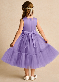 Azazie Miracle Flower Girl Dresses Tahiti A-Line Bow Matte Satin Dress image2