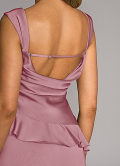 Azazie Sloane Bridesmaid Dresses Vintage Mauve A-Line Sweetheart Neckline Stretch Satin Dress image6