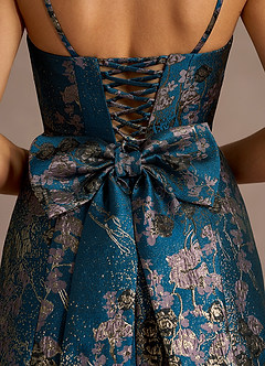 Blakely Teal Floral Midi Dress image7