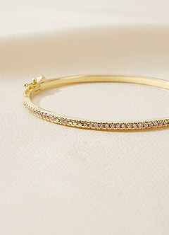 front Thin Rhinestone Bangle