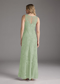 Azazie Whilhelmina vestidos de madre de la novia Vestido de Salvia Polvorienta de Gasa de Sirena con Encaje image8