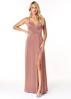Azazie Madaleine Stretch Satin Dress Final Sale  image1