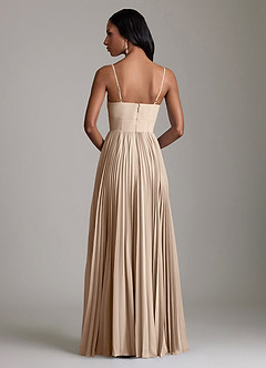 Azazie Akiko Bridesmaid Dresses Taupe A-Line Sweetheart Neckline Chiffon Dress image5