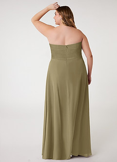 Azazie Arabella Allure Bridesmaid Dresses Moss Green A-Line Sweetheart Neckline Chiffon Convertible Dress image13