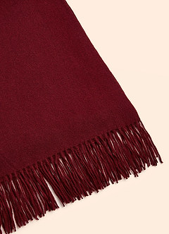 front Sciarpa Scialle con frange tinta unita