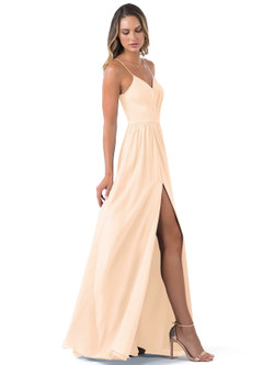 Azazie Cora Bridesmaid Dresses Pearl Pink A-Line Pleated Chiffon Dress image21