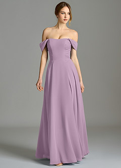Azazie Oasis Bridesmaid Dresses Wisteria A-Line with Pockets Chiffon Dress image5