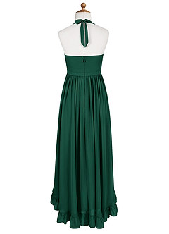 Azazie Hermione Junior Emerald A-Line Chiffon Dress image7