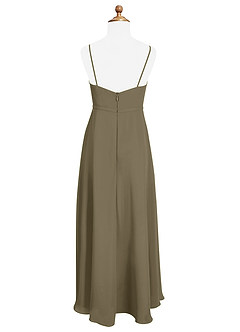 Azazie Naeem Junior Willow Green A-Line Ruched Chiffon Dress image5
