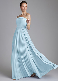 Azazie Mariana Bridesmaid Dresses Sky Blue A-Line Strapless Chiffon Dress image6