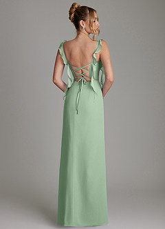 Azazie Jessamine 신부 들러리 드레스 인어 코르셋 쉬폰 바닥 길이 드레스 image8