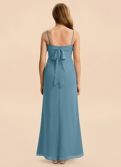 Azazie Nettie Junior Bermuda A-Line Pleated Chiffon Dress image2