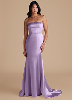 Azazie Aura Robes de demoiselle d'honneur Robe Sirène Convertible en Satiné métallisé Lilas image1