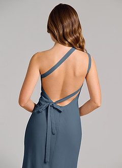 Azazie Monroe Suknie dla druhen Osłona Jedno ramię Szyfon Do ziemi Sukienka image6