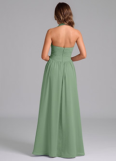 Azazie Darlyn Bridesmaid Dresses Matcha A-Line Pleated Chiffon Dress image2