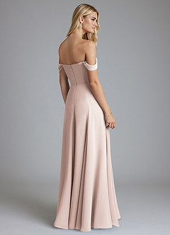 Azazie Seriana Brudtärnklänningar Klä av A-Linje i Chiffong Av axeln Rosenblad image2