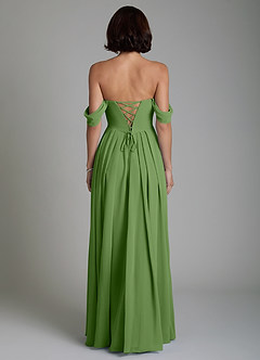 Azazie Loisa Bridesmaid Dresses Basil A-Line Corset Chiffon Convertible Dress image2