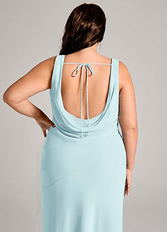 Azazie Rylina Bridesmaid Dresses Sea Glass Mermaid Pleated Chiffon Dress image12