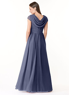 Azazie Organa Bridesmaid Dresses Stormy A-Line Pleated Chiffon Dress image2