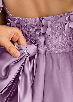Azazie Tweety Blumenmädchenkleider A-Linie Spitze Tüll Kleid Blauregen image8