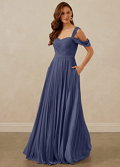 Christian Siriano Bridal for Azazie 1013 Bridesmaid Dresses Stormy A-Line Off the Shoulder Chiffon Dress image1