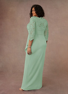 Azazie Bernadine Mère de la mariée Robes Robe Fourreau en Dentelle Vert Sauge image9