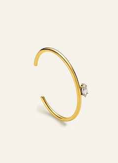 front Solitaire Marquise Crystal Cuff Bracelet