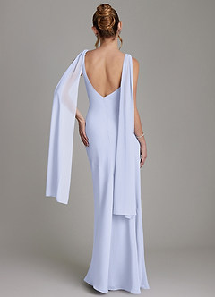 Azazie Essence Vestidos de damas de honor Vestido de Lavanda de Gasa de Corte Recto image8