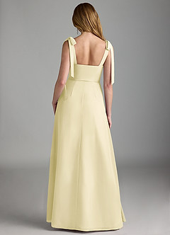 Azazie Lizet Bridesmaid Dresses Lemon Sorbet A-Line Sweetheart Neckline Chiffon Dress image2