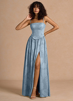 Abito Lungo Blu Polvere Isaura image3
