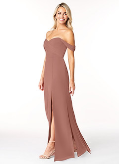 Azazie Joretta Bridesmaid Dresses Cedar Rose A-Line Sweetheart Neckline Chiffon Convertible Dress image4